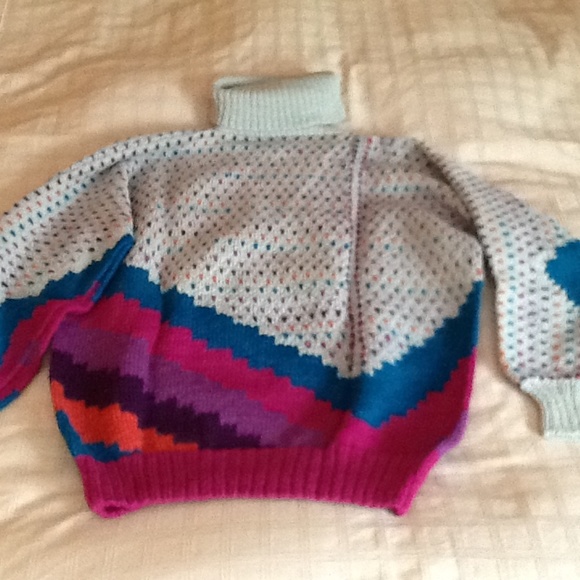 Alpaca turtleneck hand-knitted sweater sz M Peru - Picture 2 of 12